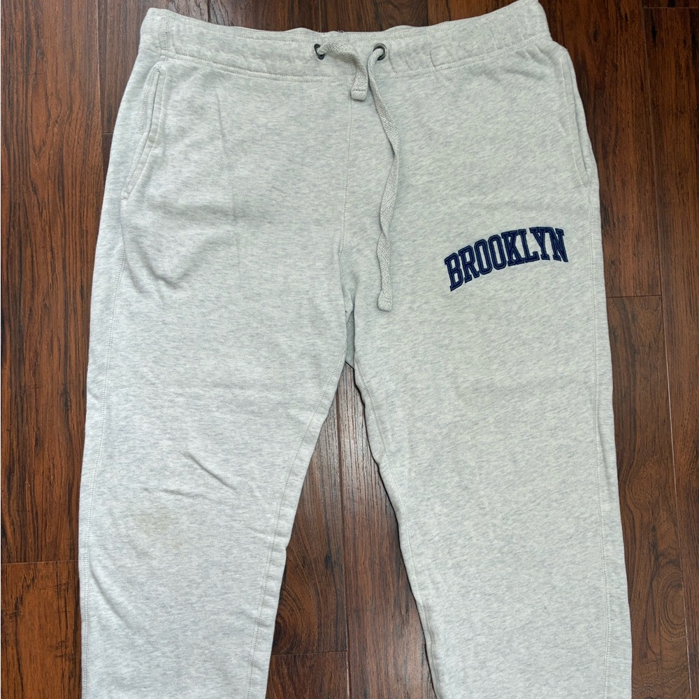 Aeropostale Gray Sweatpants with Elastic Waistband and Cuffs